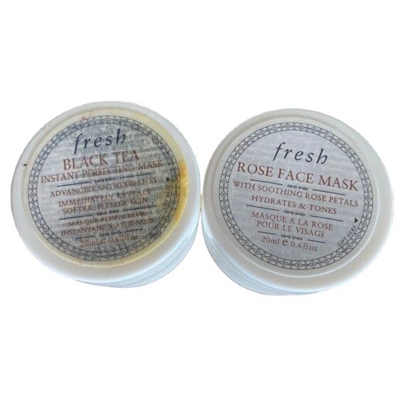 2 Fresh Rose & Black Tea Face Mask Infused With Real Rose Petals 30 ml 1 oz NEW - Picture 1 of 4